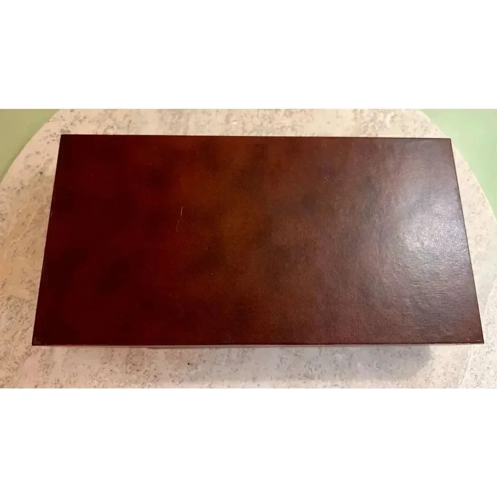 Brown Fantastic Vintage Condition Leather Like Fabric Jewelry Box‎